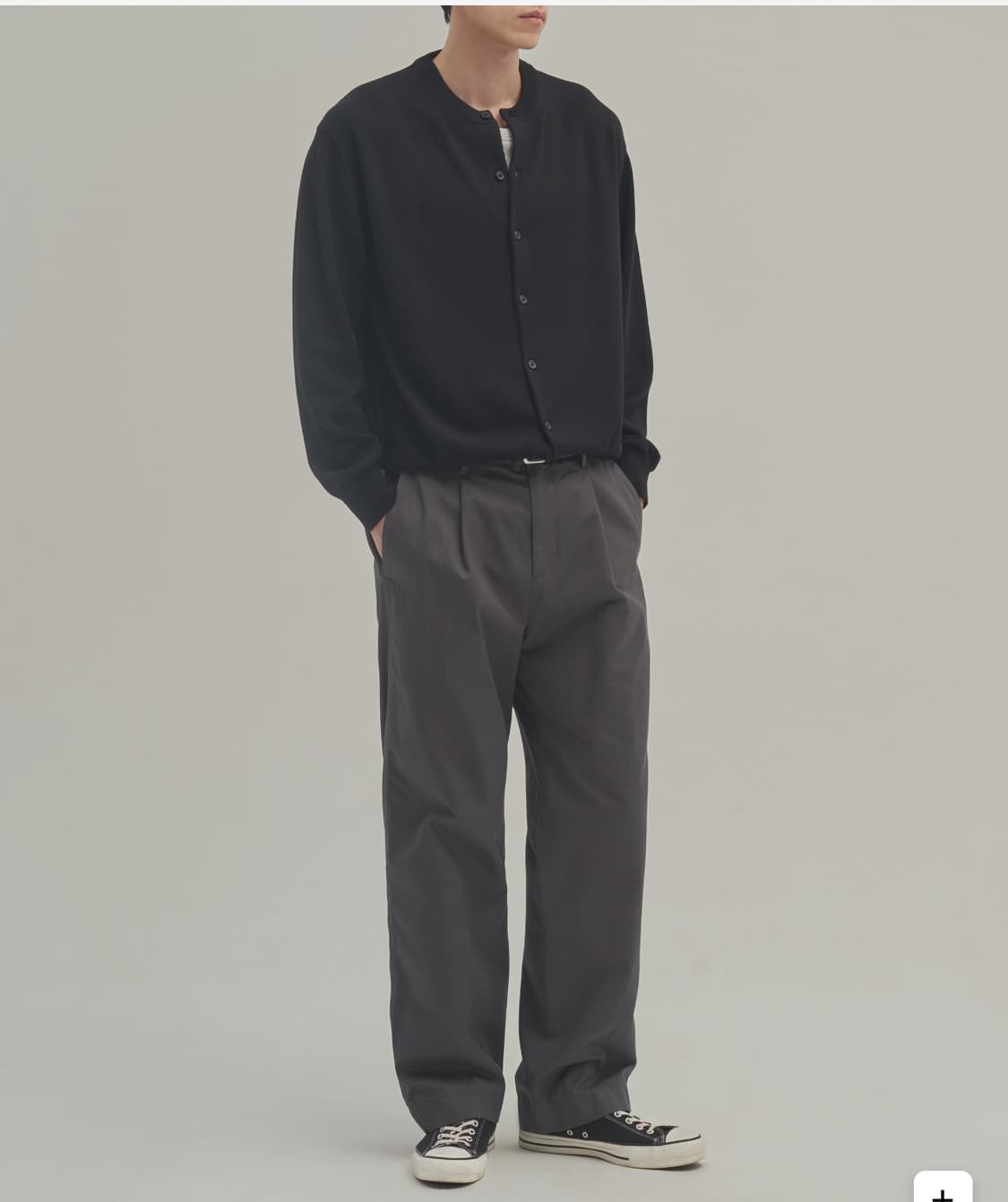 인더로우 WOOL SILK CREW KNIT CARDIGAN 상품이미지1