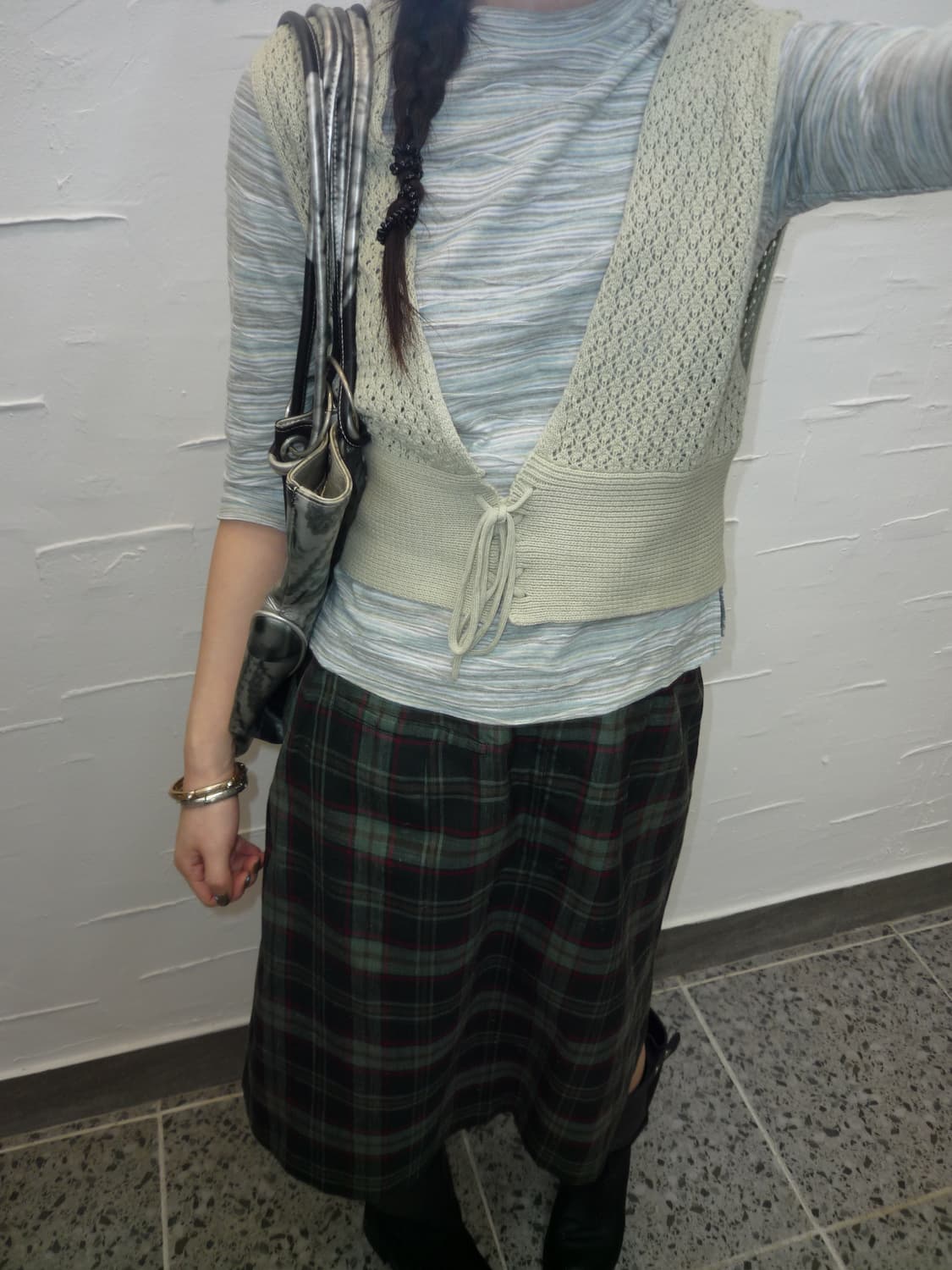 Mint knitting vest 상품이미지3