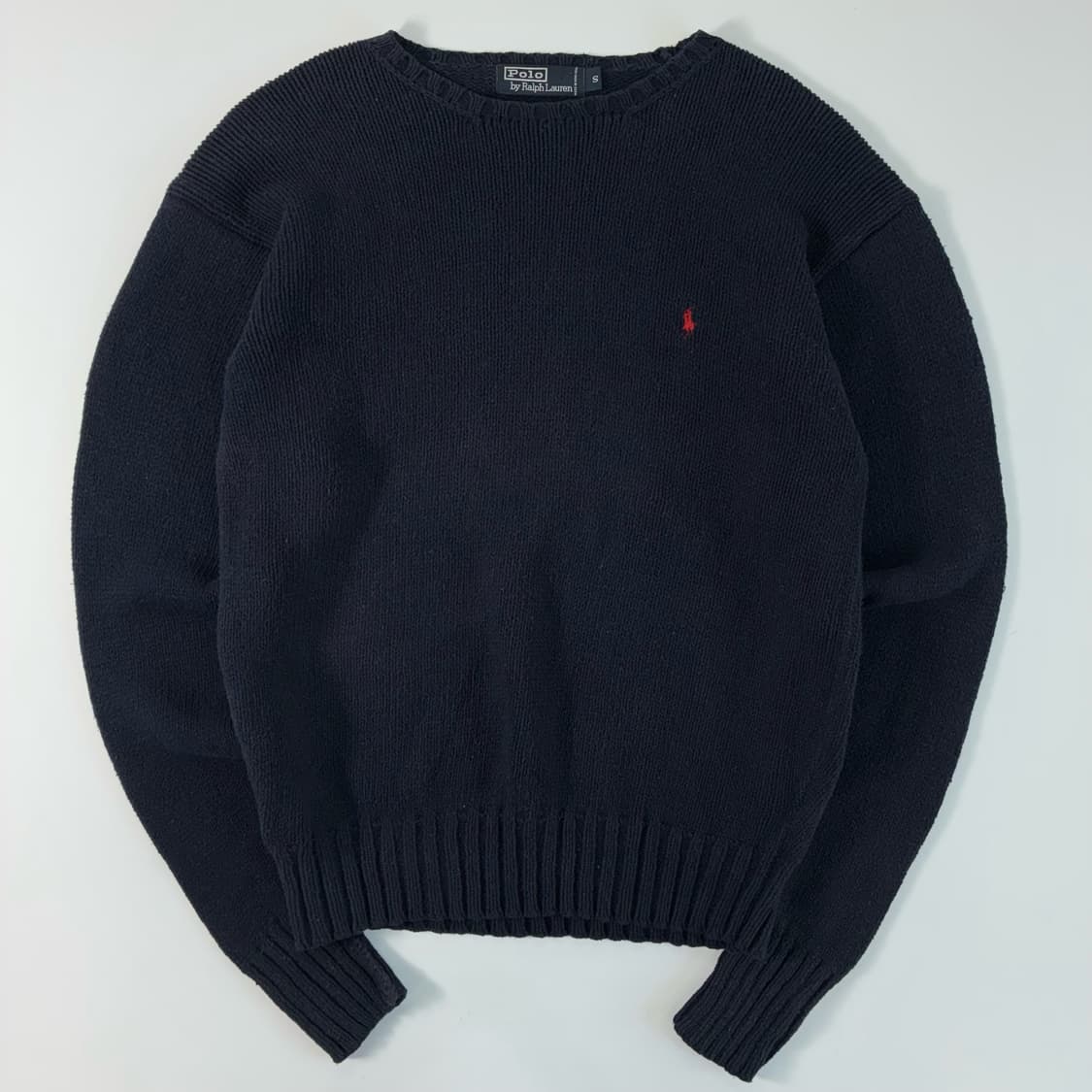 Polo  폴로 랄프로렌 90,s 자수 코튼 네이비 니트  상품이미지1