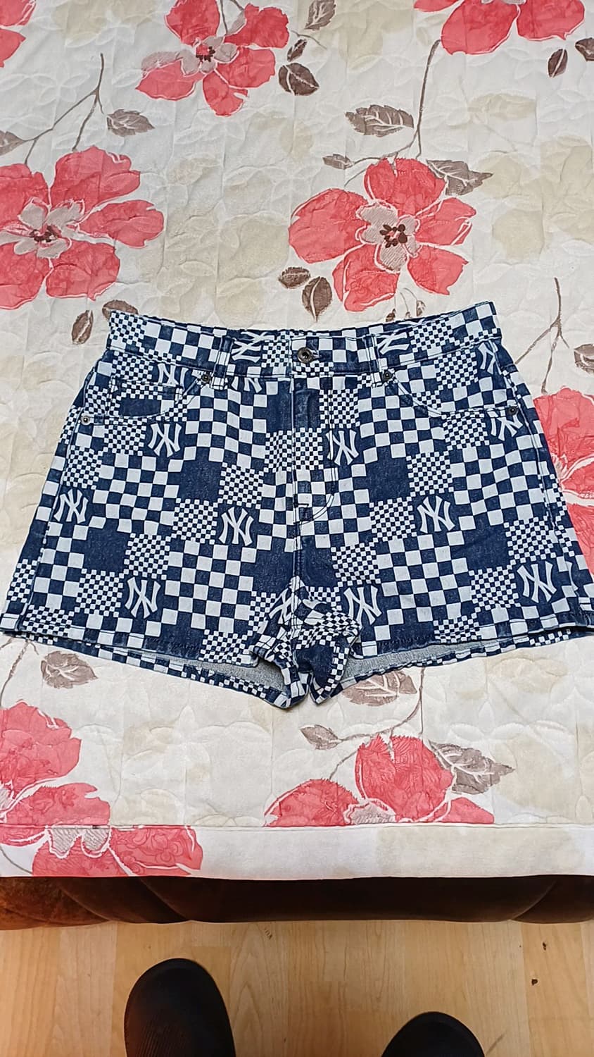 MLB 데님숏팬츠 실측28인치 기장34 상품이미지1