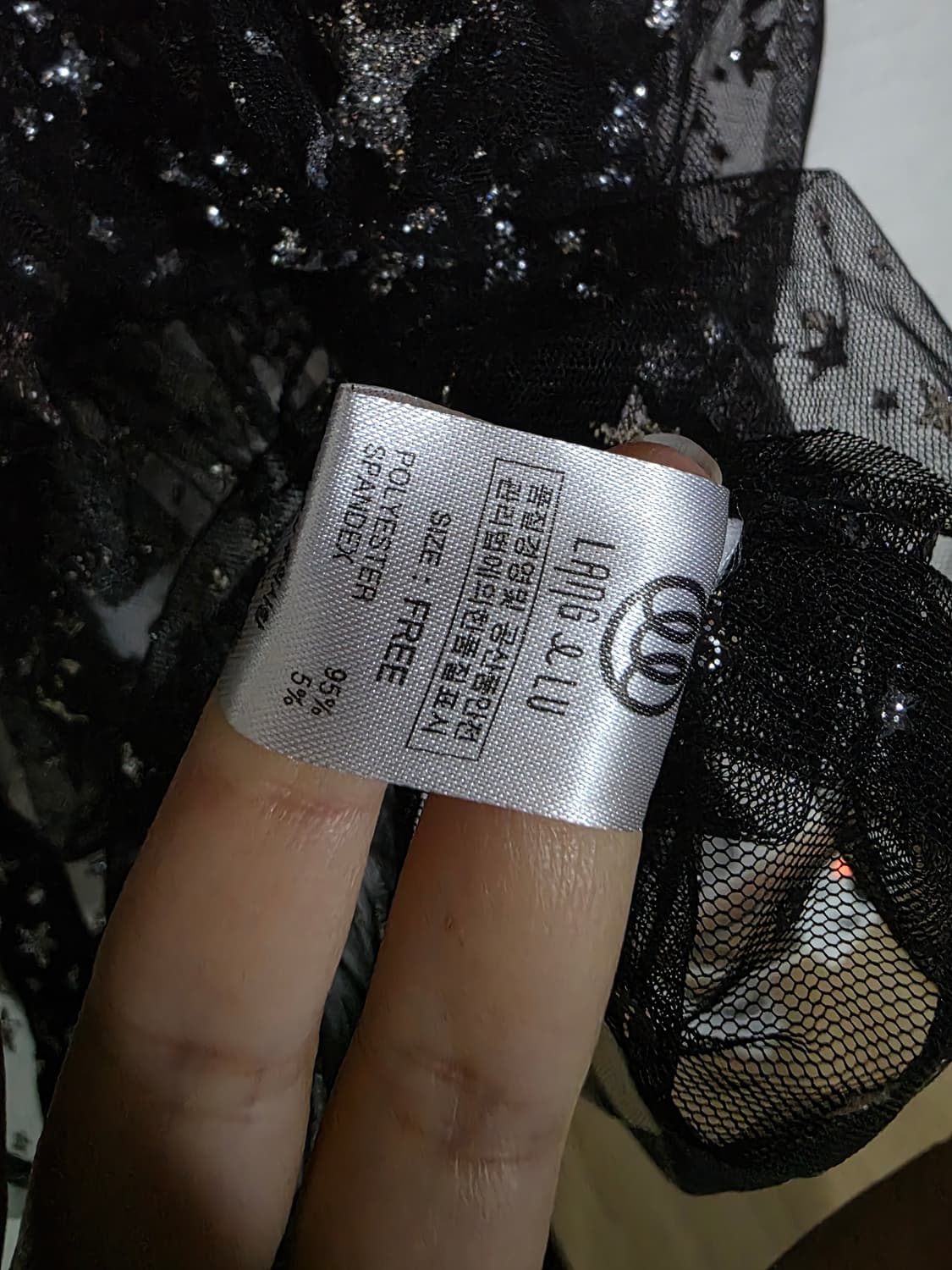 새상품 ) 랭앤루 메탈별 패턴 시스루 블라우스 F 상품이미지7