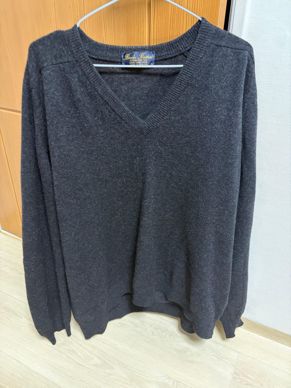 브룩스 브라더스 V넥 니트 다크 네이비 (표기XL, 105~110정도) 상품이미지1