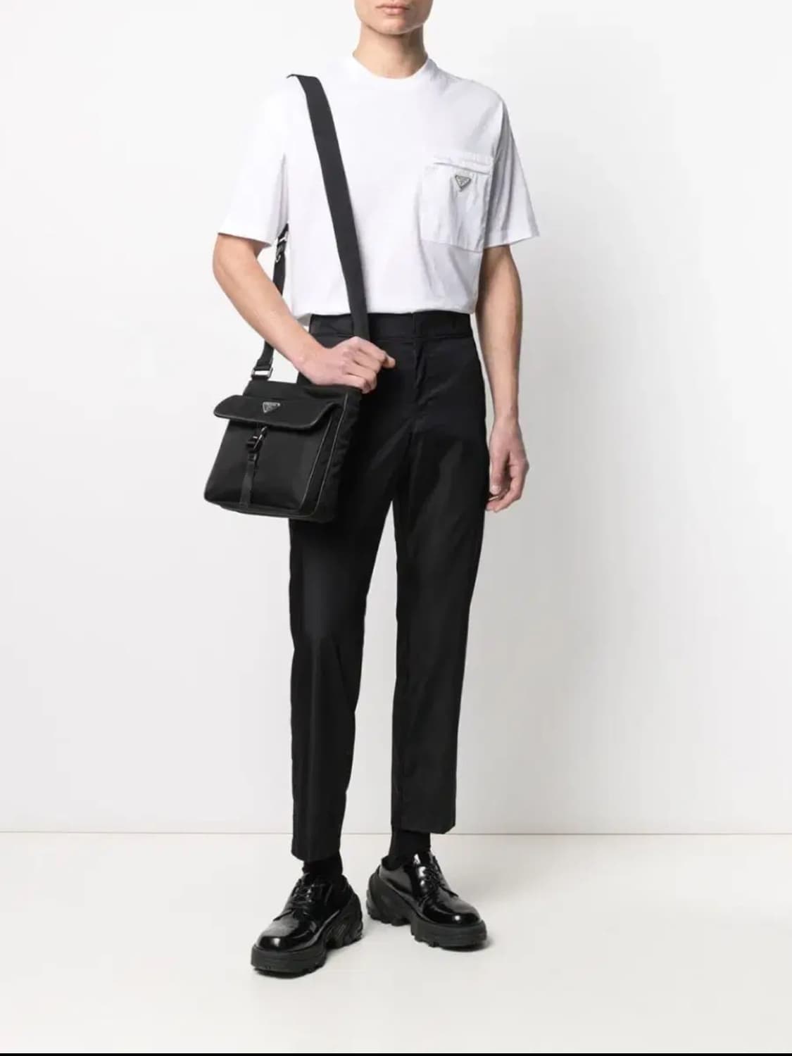 프라다  나일론 삼각로고 트라우저 네이비 46사이즈 SPG75 상품이미지7