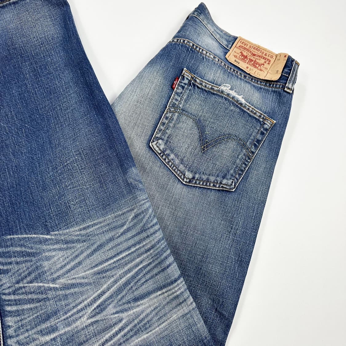 리바이스 501 오리지널 워싱 데님 팬츠 (36인치) 상품이미지1