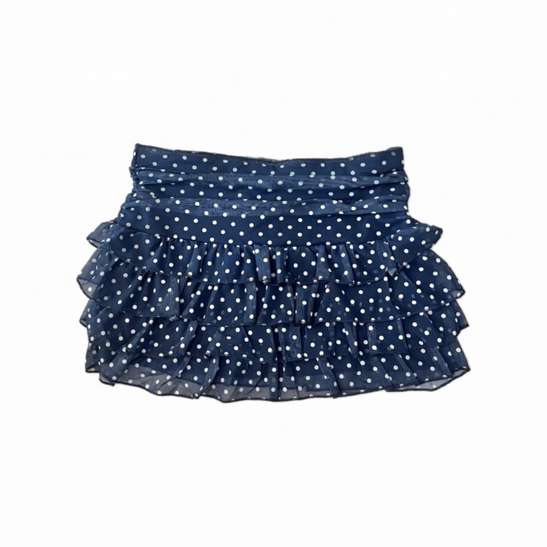 Navy Dot Mini Skirt 캉캉 미니스커트 상품이미지1