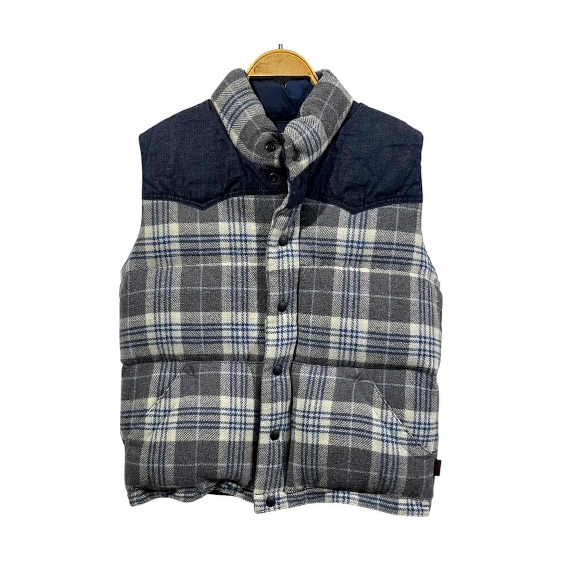 [Blue Blue Japan] 블루블루 체크 울 베스트 상품이미지1