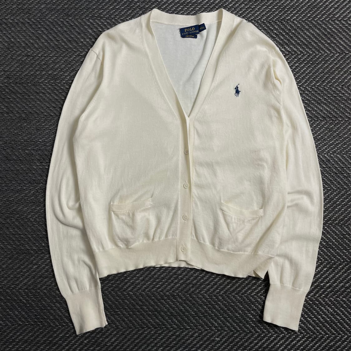 폴로 랄프로렌 포니 우먼스 피마 코튼 가디건 아이보리o 4504 상품이미지1