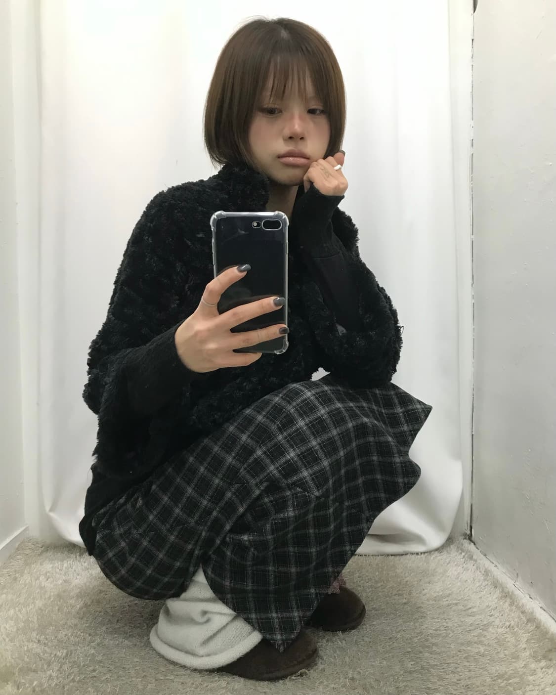 🖤퍼 레이스 무채색 코디 🖤 상품이미지1