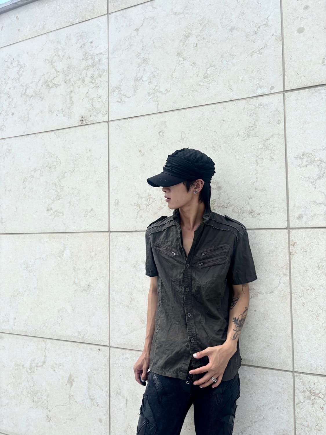 “Vintage”Grunge Mood Double Zipper Detai 상품이미지1
