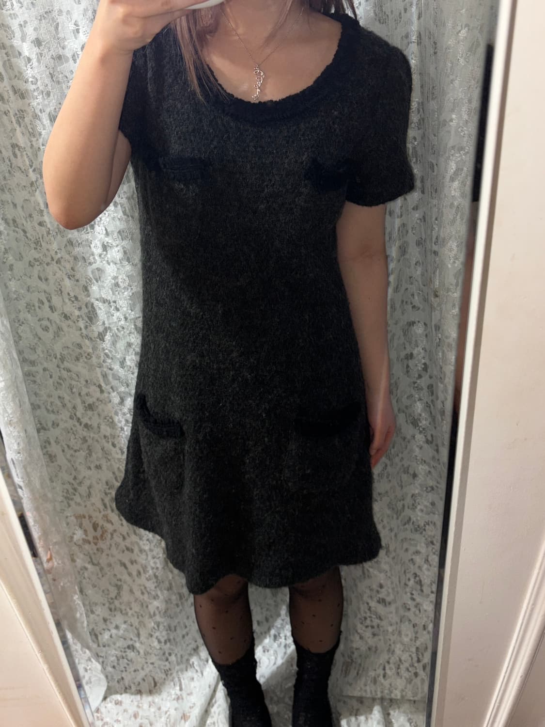 black 보들보들 원피스 상품이미지5