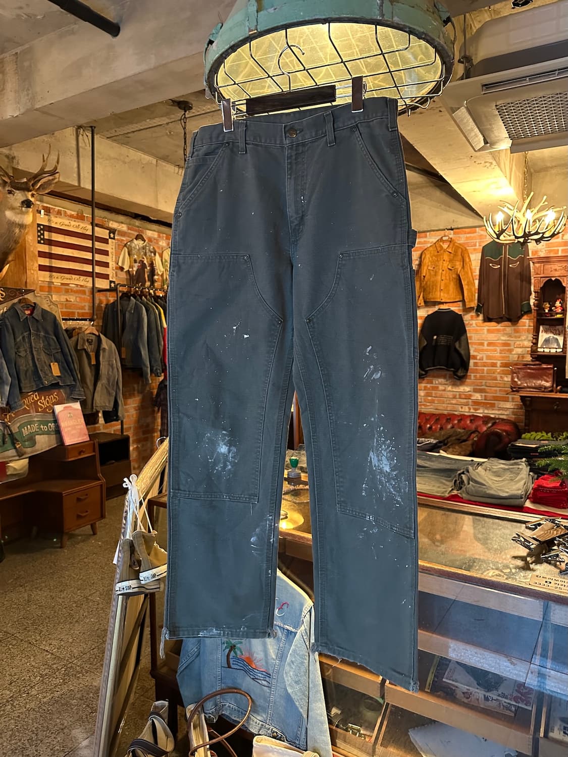 칼하트 MOS 모스그린 더블니 워크 팬츠 상품이미지1