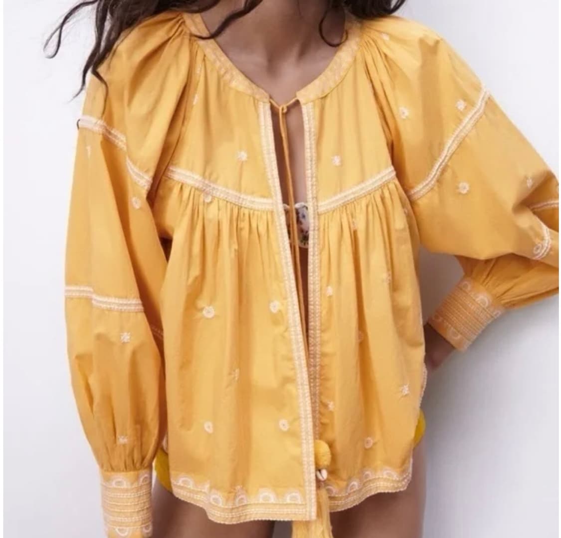 자라 보헤미안 자수 블리우스 55~66 상품이미지1