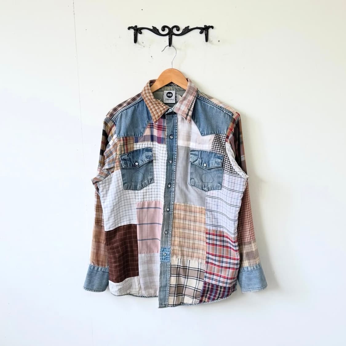 90s Re Denim BIG MAC 패치워크 웨스턴 셔츠 상품이미지2