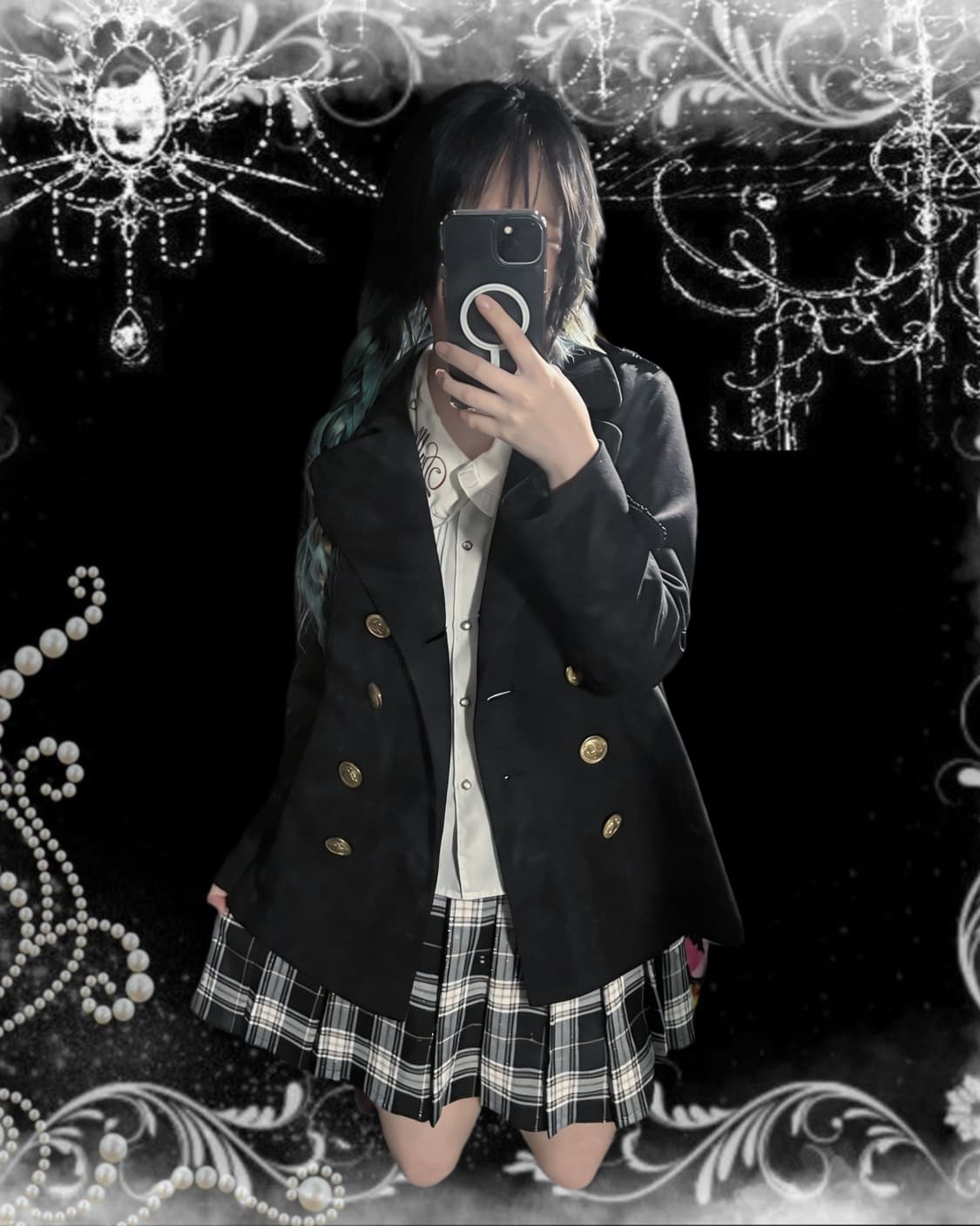 Black Double Button Coat Jacket 상품이미지2