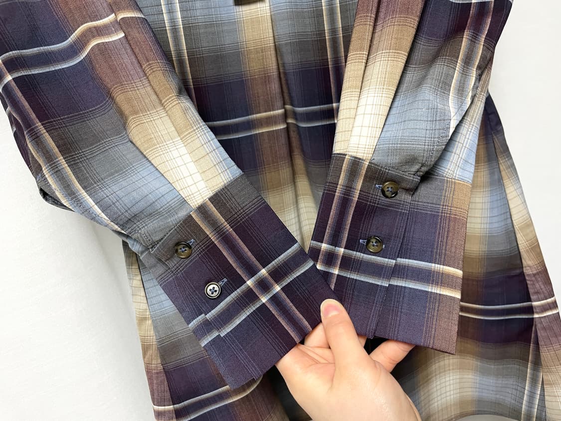 COS 코스 여성 울혼방 신축성 커프스소매 셔츠형 A라인 미디 원피스 상품이미지4