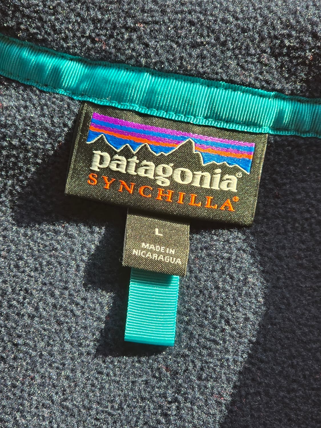 빈티지 파타고니아 신칠라 스냅티 투톤 레드 네이비 L 상품이미지3