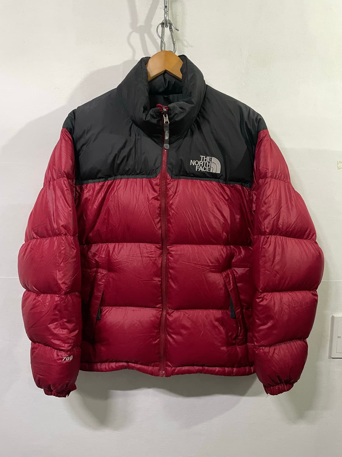 노스페이스 눕시 패딩 점퍼 레어색상 레드 넉넉100 상품이미지1