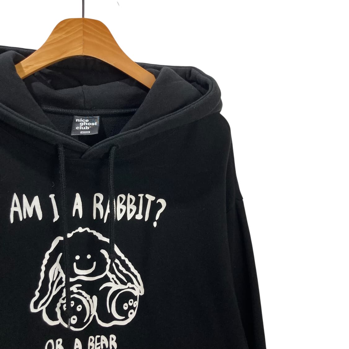 나이스고스트클럽 프린팅 블랙 후드 상품이미지3