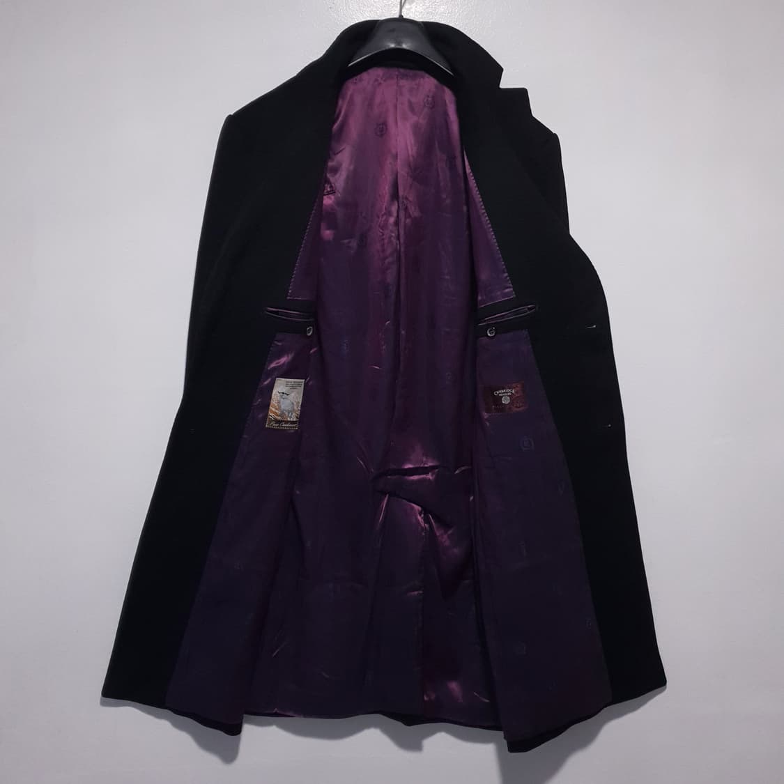 100) 캠브리지맴버스 퍼스트클래스 퓨어 캐시미어 100% 롱 코트 블랙 상품이미지5