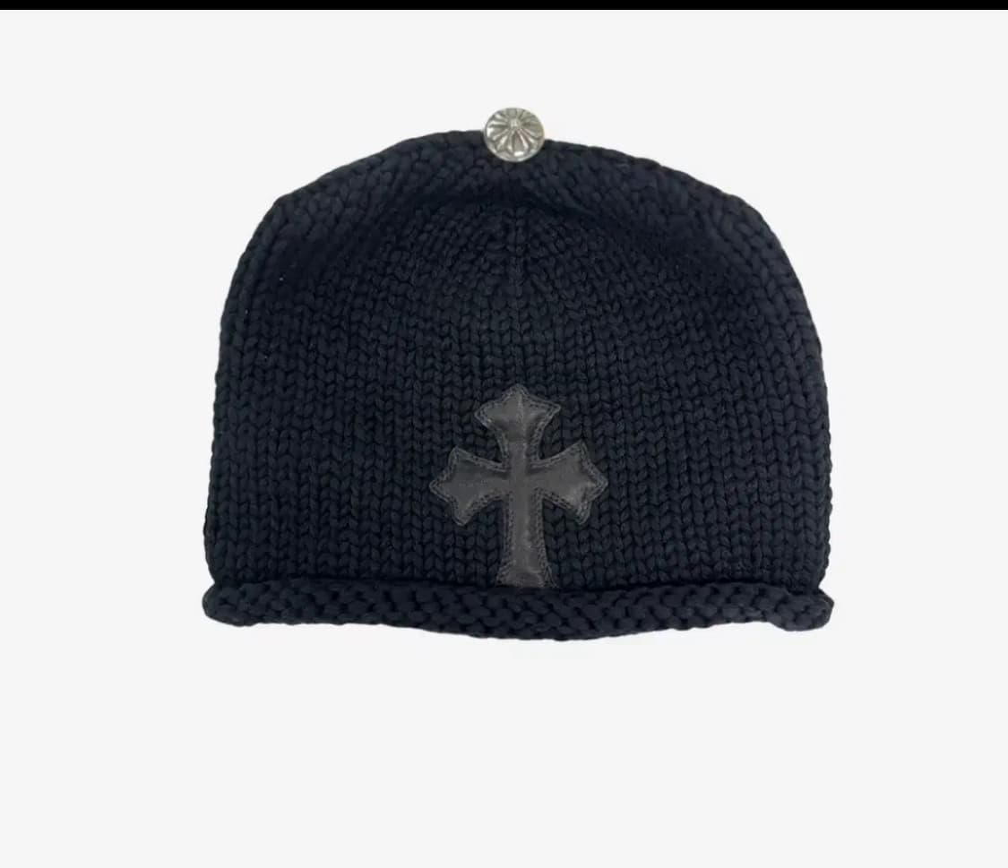 크롬하츠 크로스 레더 패치 캐시미어비니 상품이미지1