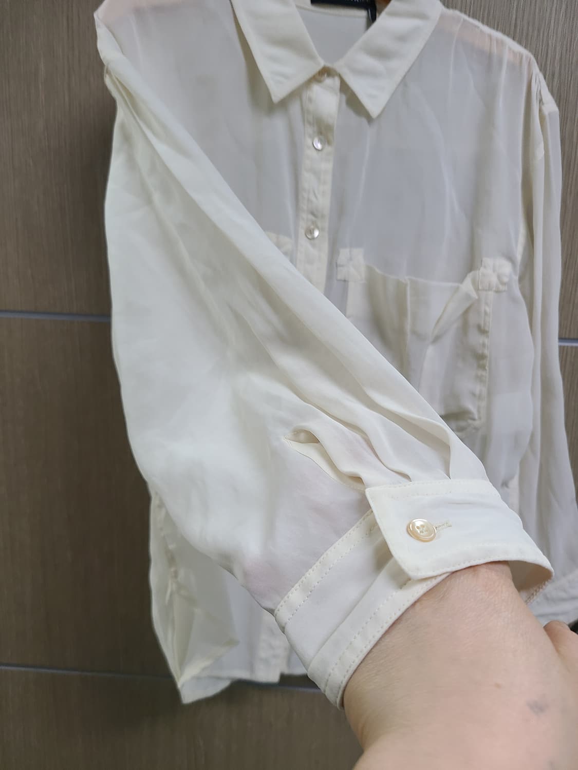 소니아 리키엘 시스루 블라우스 아이보리  상품이미지4