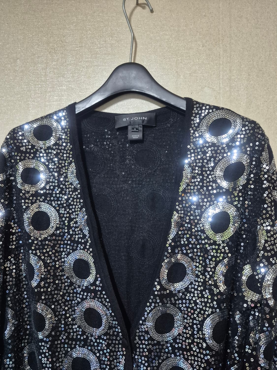 센존 스팽글 실크 가디건 상품이미지2