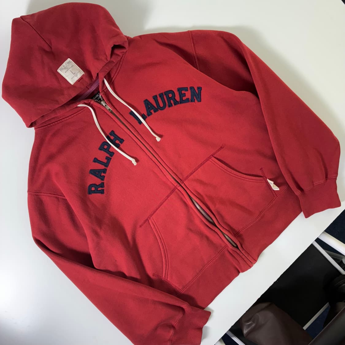 Polo  폴로 랄프로렌 90,s 스펠아웃 로고 핑크 후드집업  상품이미지2