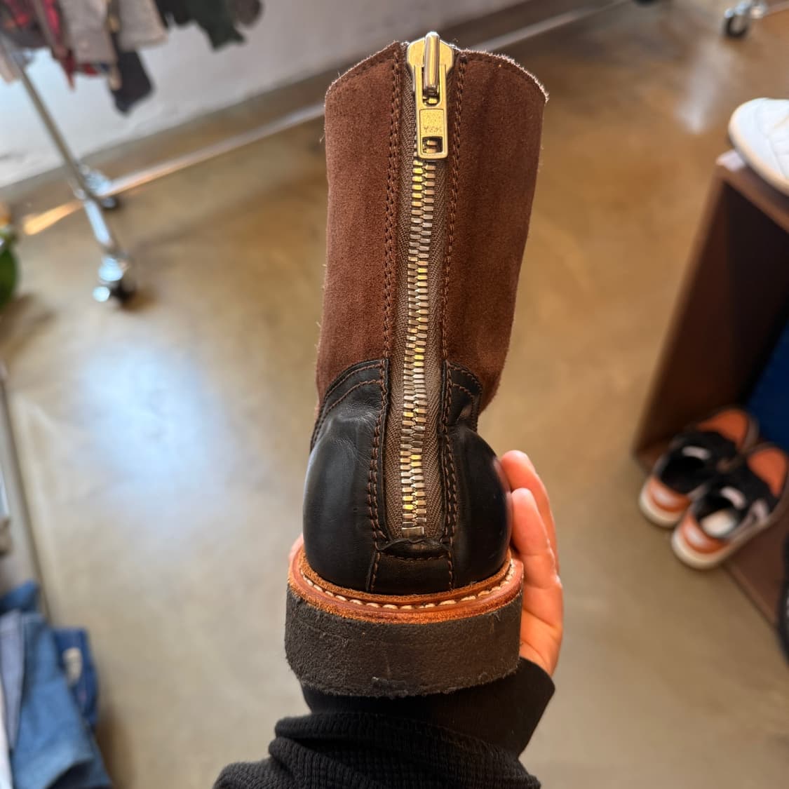 KOLOR 컬러 스웨이드 라운드토 집업 부츠 275 280 285 상품이미지3