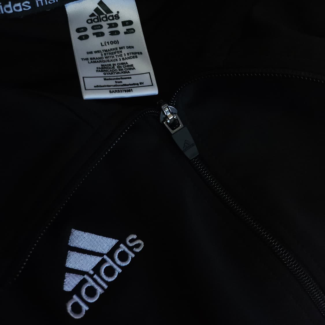 아디다스져지 블랙 95-100 검정색 트랙탑 저지 상품이미지6