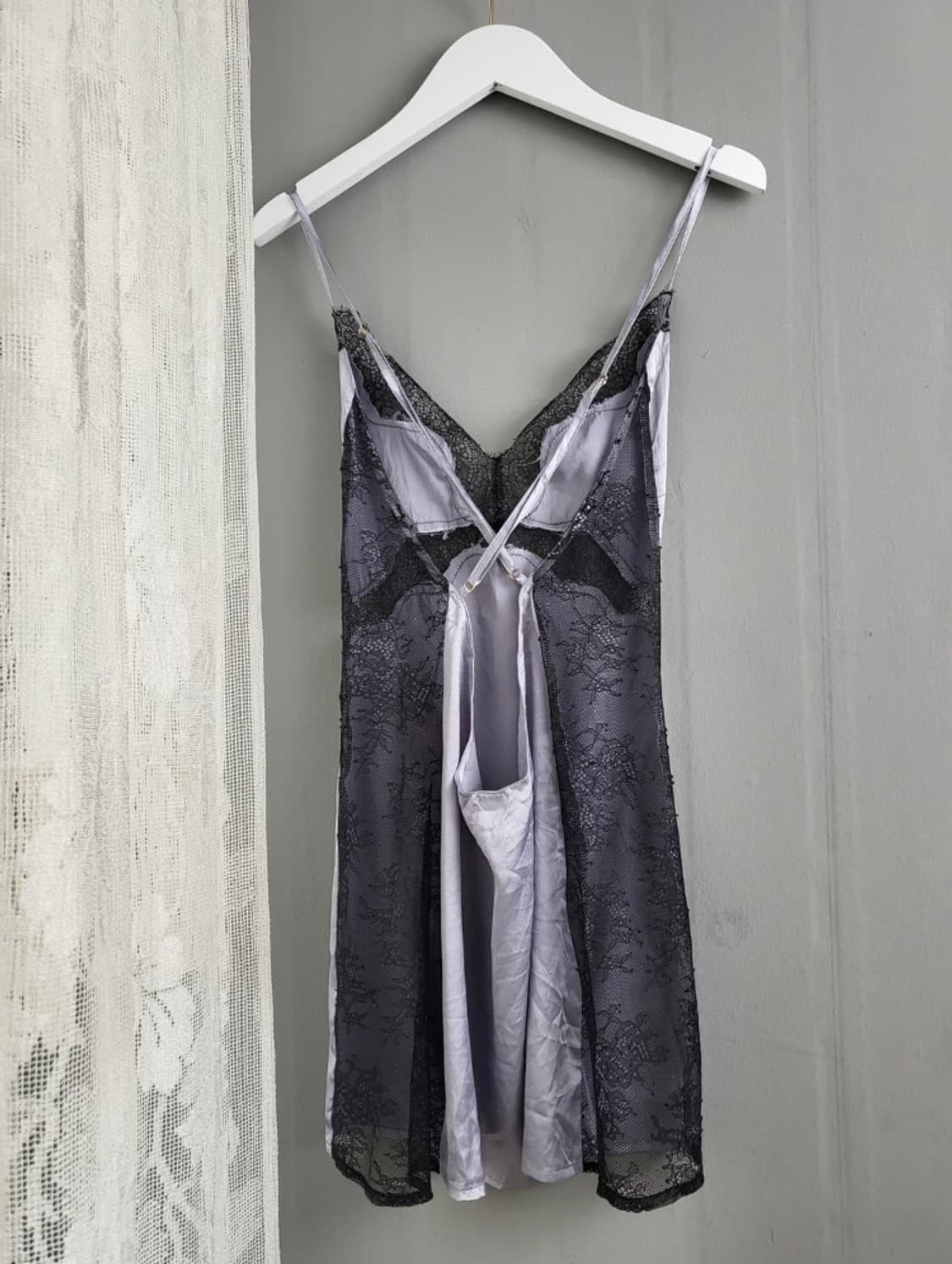 레이스 새틴 빈티지 나시 원피스 상품이미지2