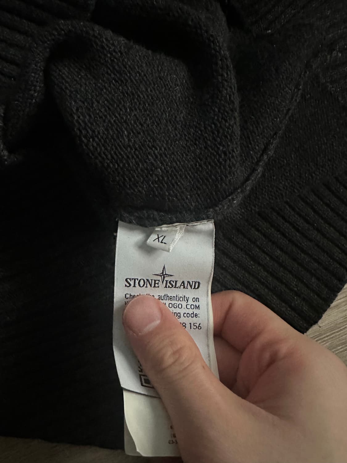 XL 스톤아일랜드 반집업 니트 챠콜 상품이미지6