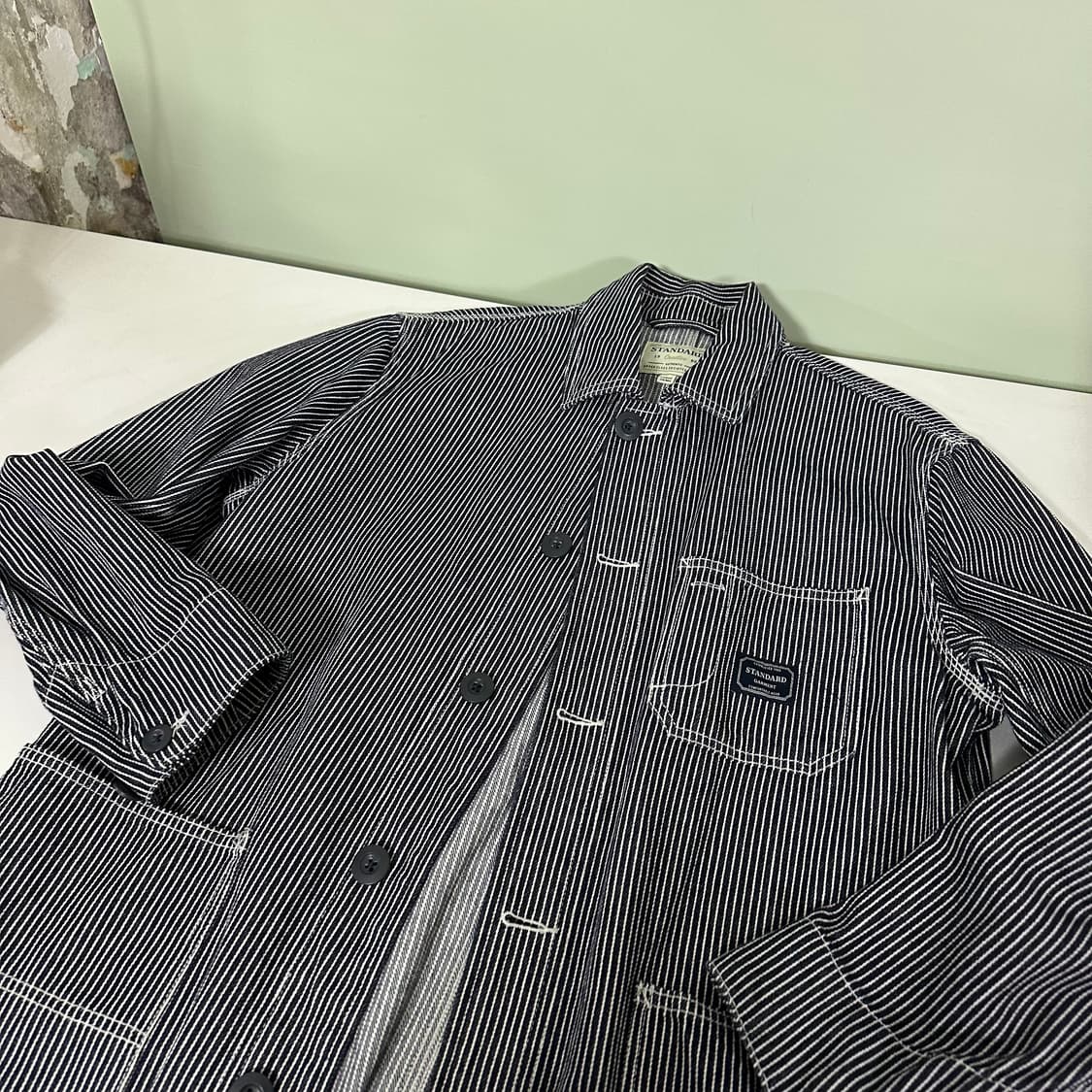 L 스탠다드 워크자켓 스트라이프 커버올자켓 상품이미지3