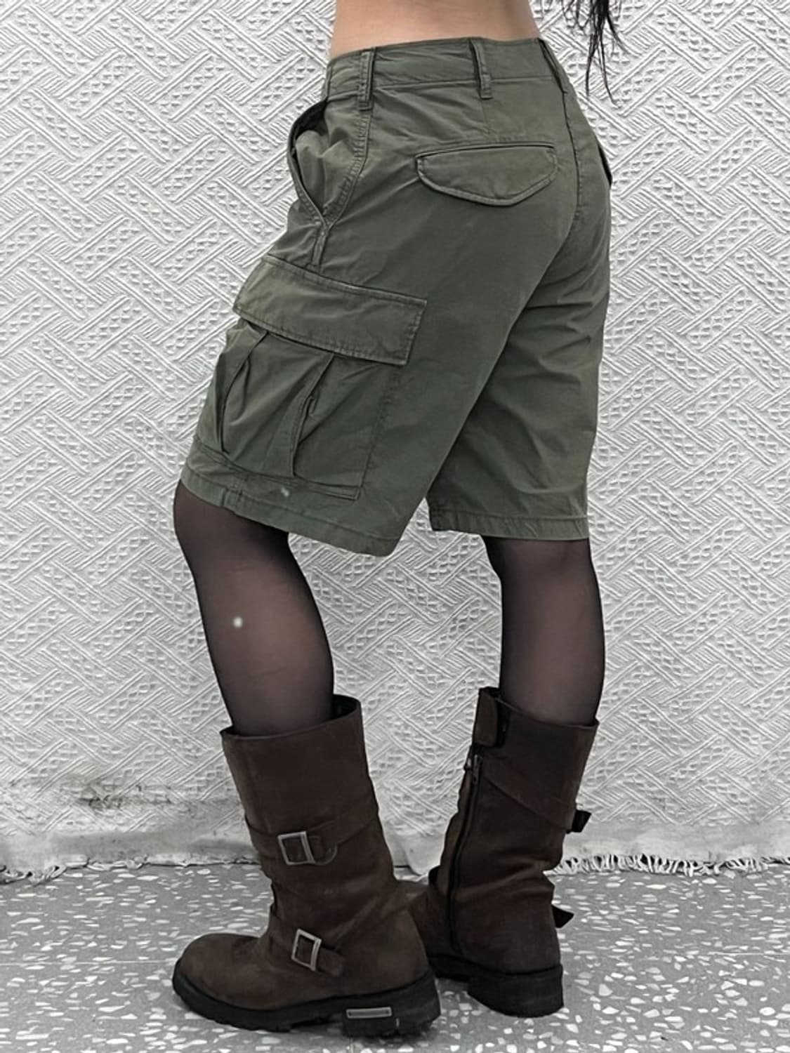 유니클로 빈티지 스트릿 말차카키 카고 반바지 S C11006 상품이미지2