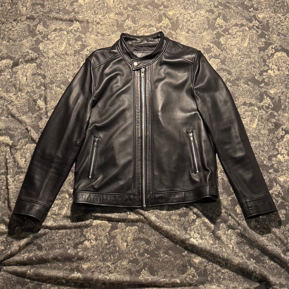 램스킨 차이나카라 레더 자켓 상품이미지1