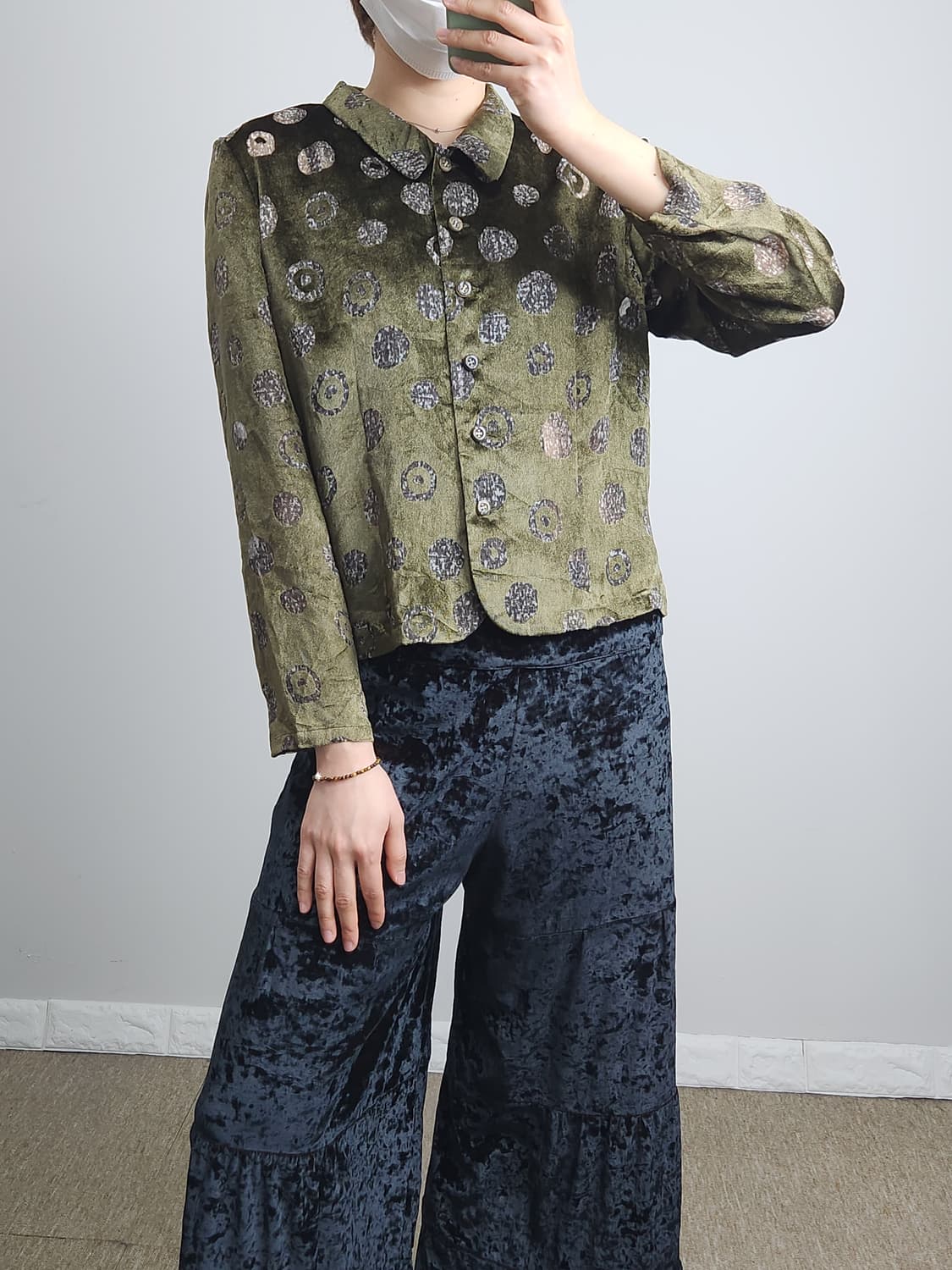 벨벳 도트 블라우스 상품이미지2