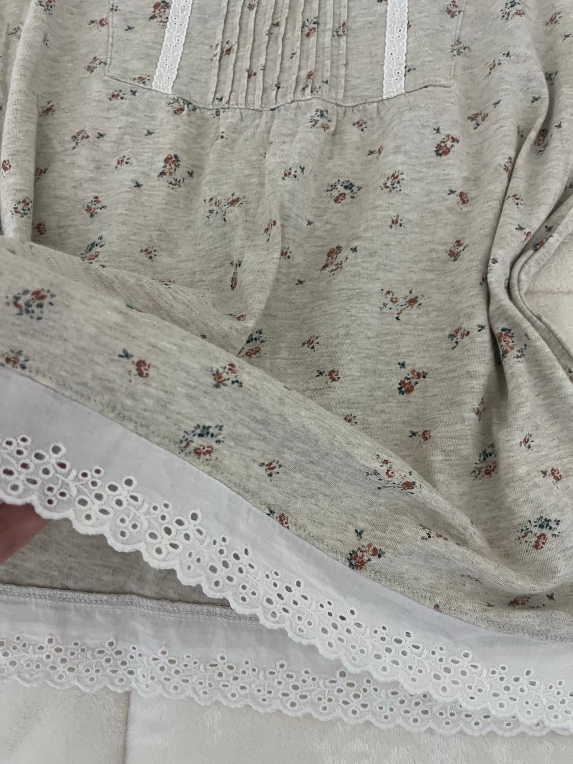 빈티지 SM2 사만사모스 잔꽃 레이스 민소매 티셔츠 나시 모리걸 상품이미지3