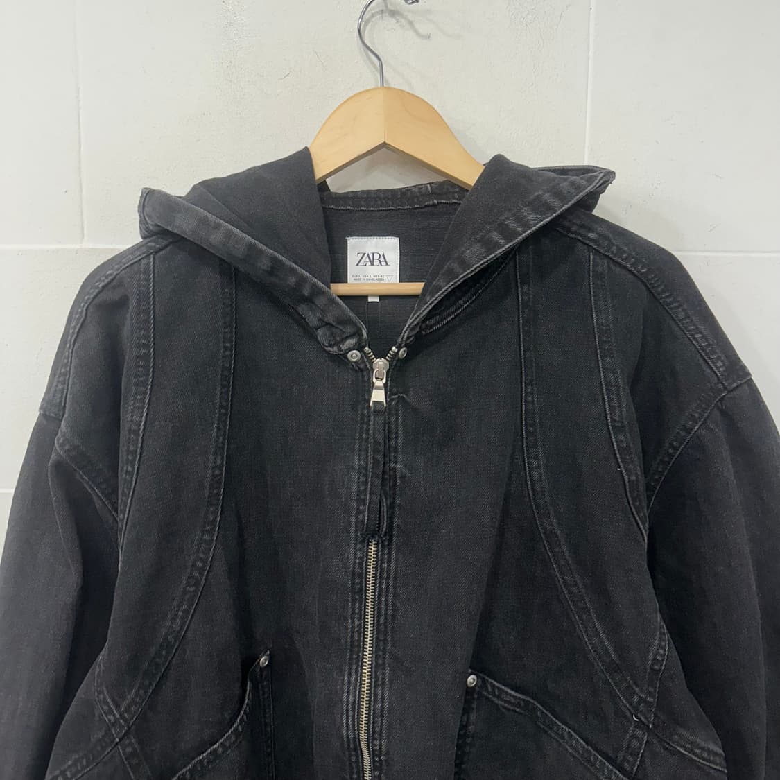 자라 데님 후드 자켓 상품이미지2