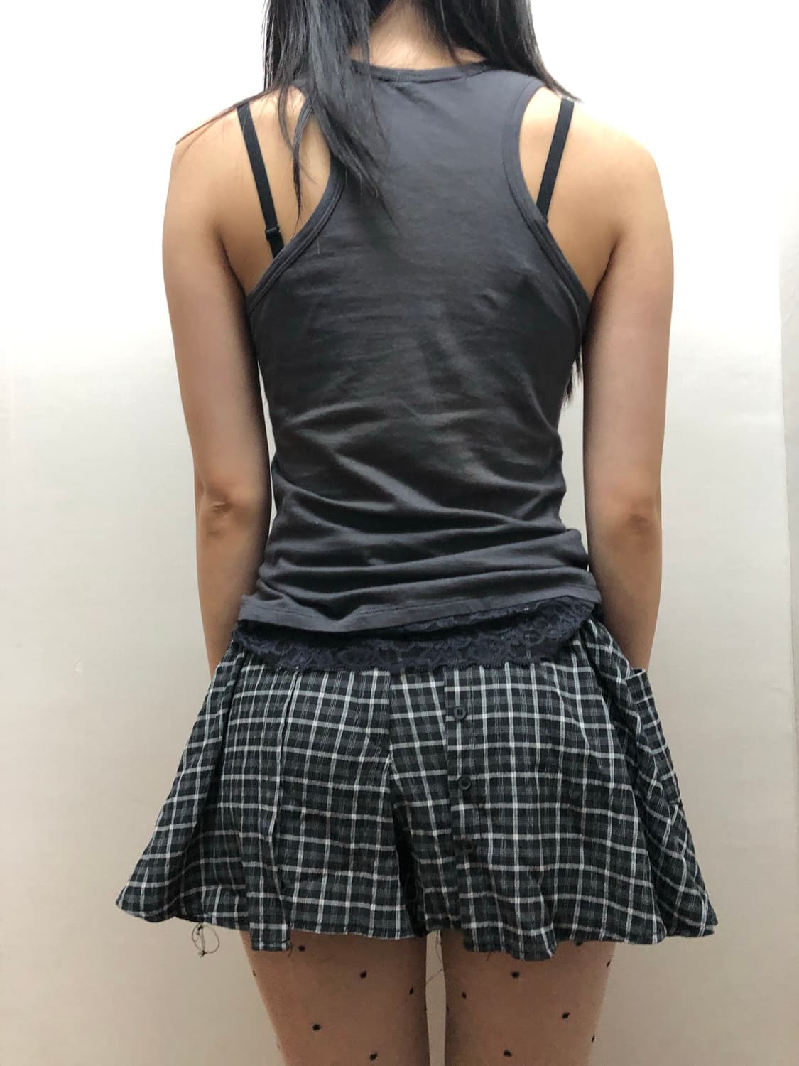 빈티지 그레이 레이스 슬리브리스 상품이미지6