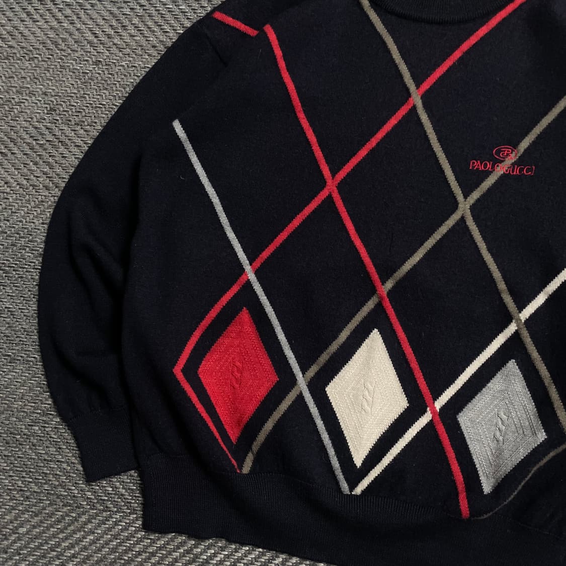 Paolo Gucci 아카이브 아가일 패턴 크롭 니트o 5474 상품이미지3