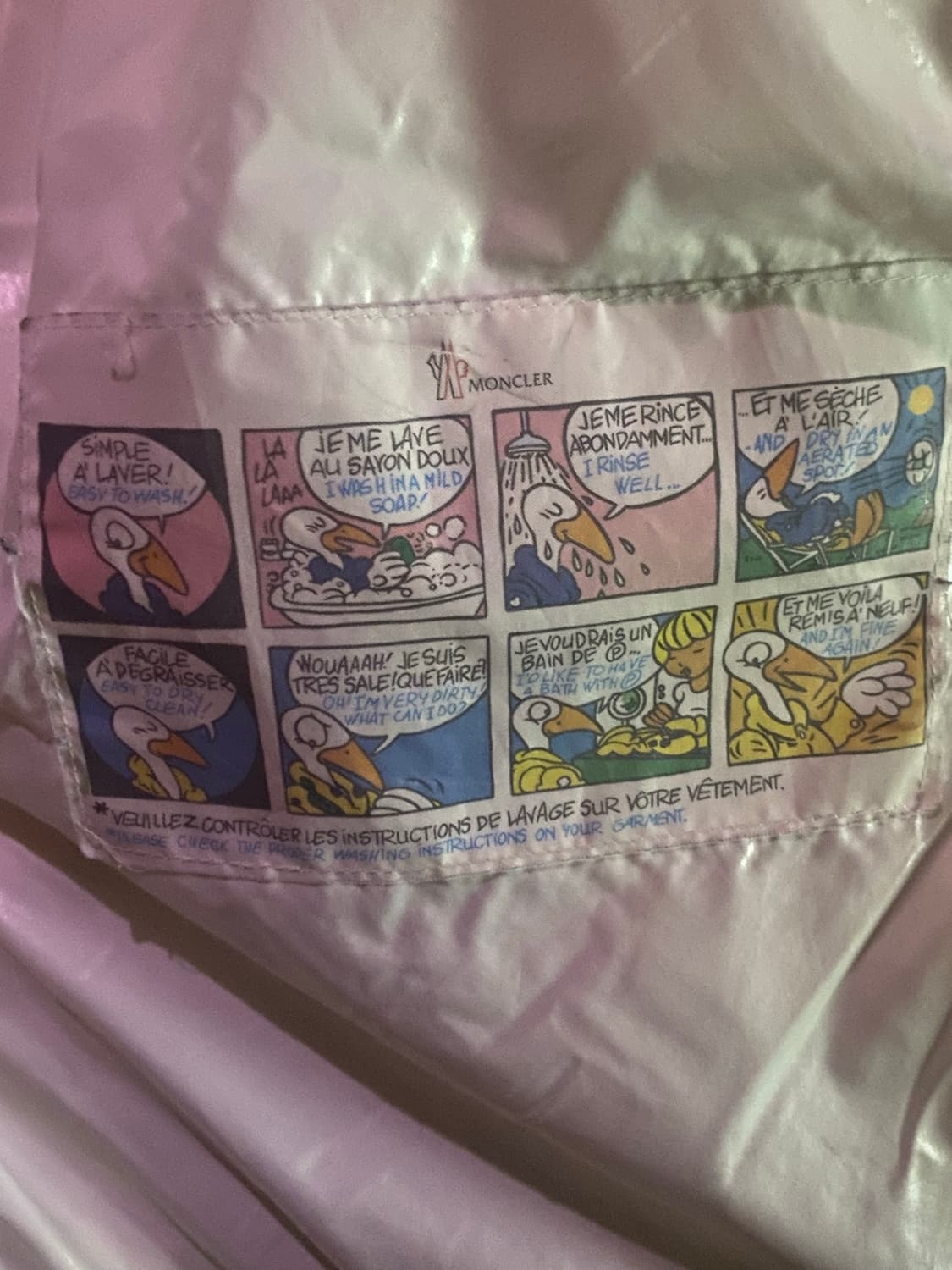 [정품] 몽클레어 유광 나일론 다운 자켓 패딩 화이트 풀구성품 M 상품이미지5