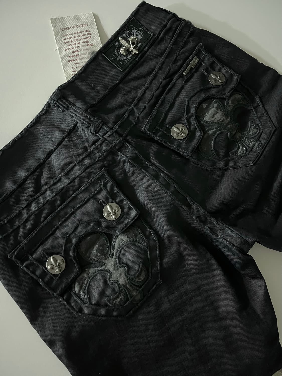 라구나비치 스티치 로우라이즈 슬림핏 팬츠 상품이미지1