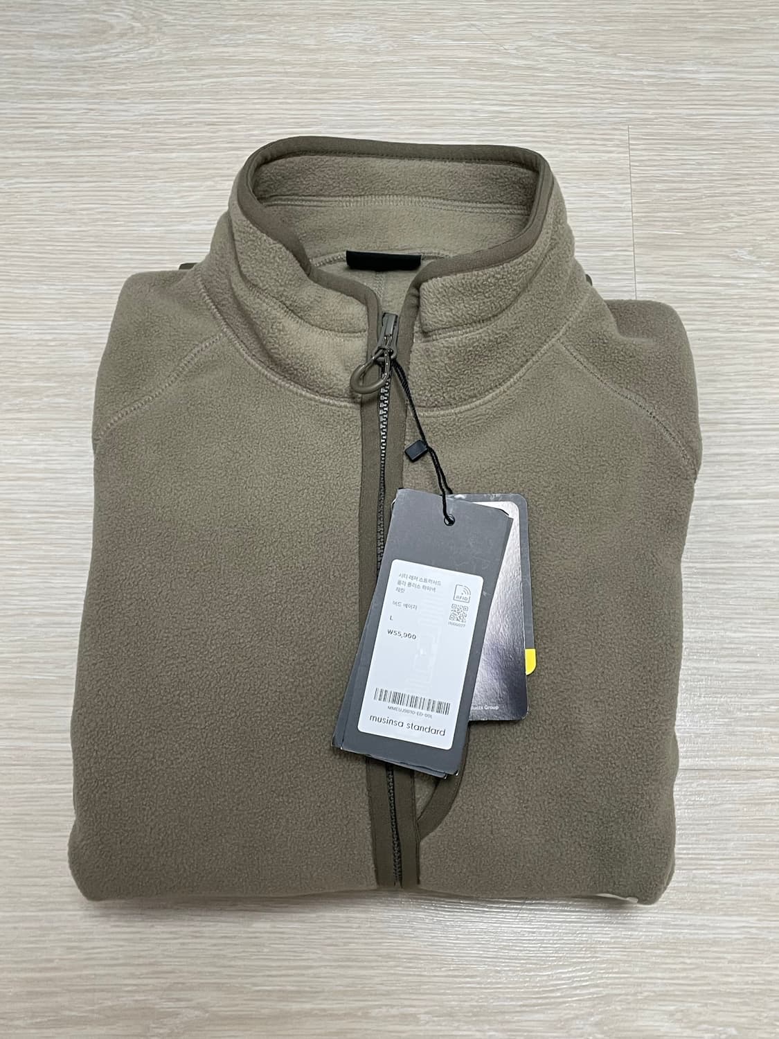 무탠다드/ 시티 레저 플리스 하이넥 자켓 머드베이지/ L 상품이미지7