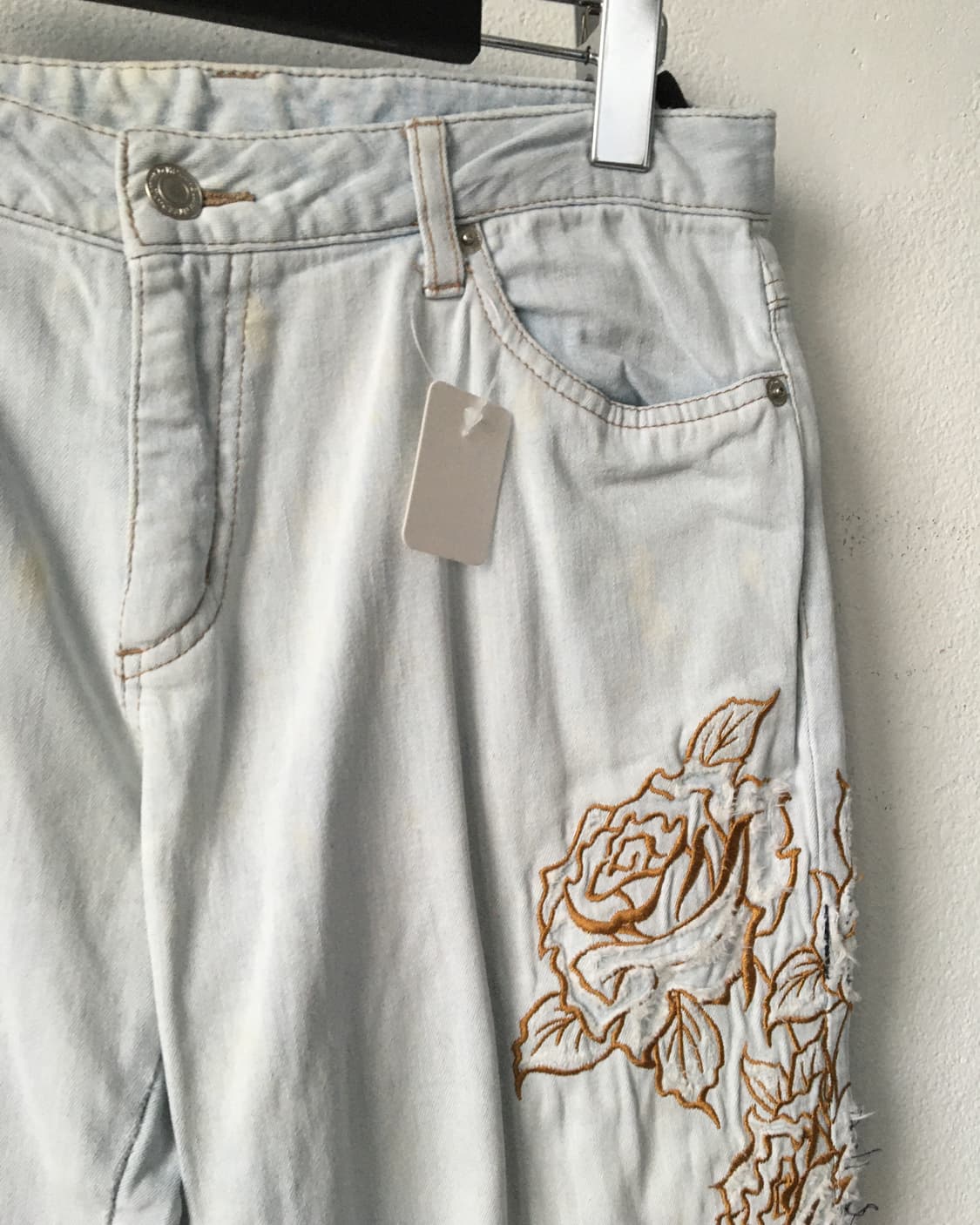 Embroidery point denim pants 상품이미지4