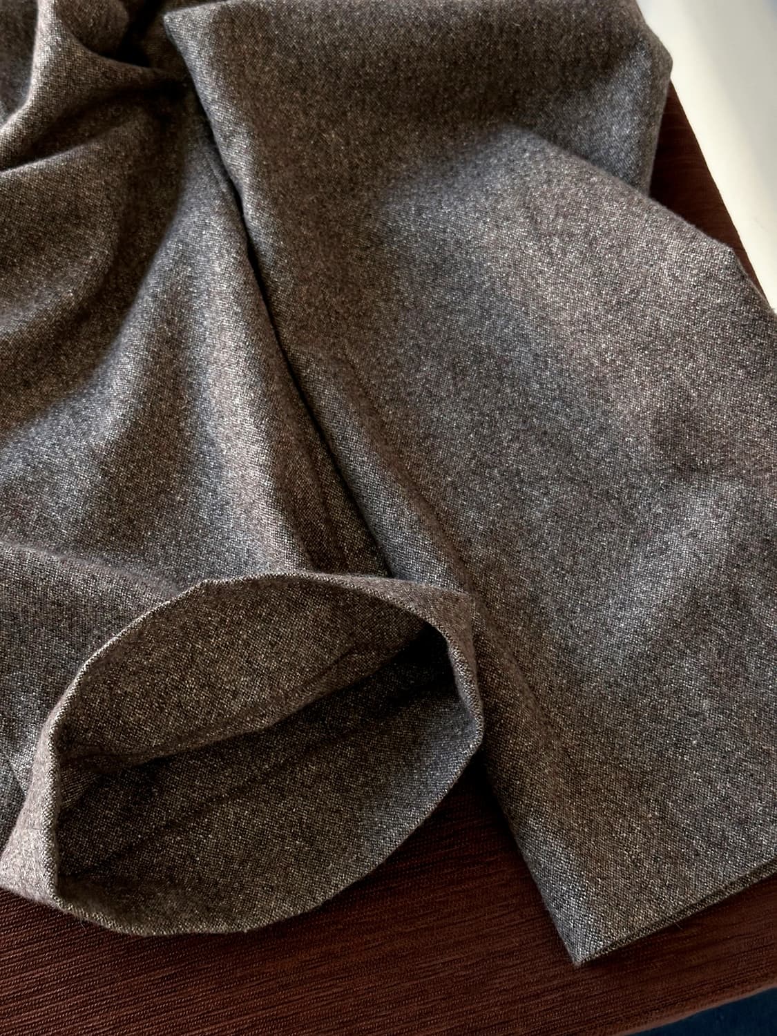 Wool tweed fabric wide straight trousers 상품이미지8