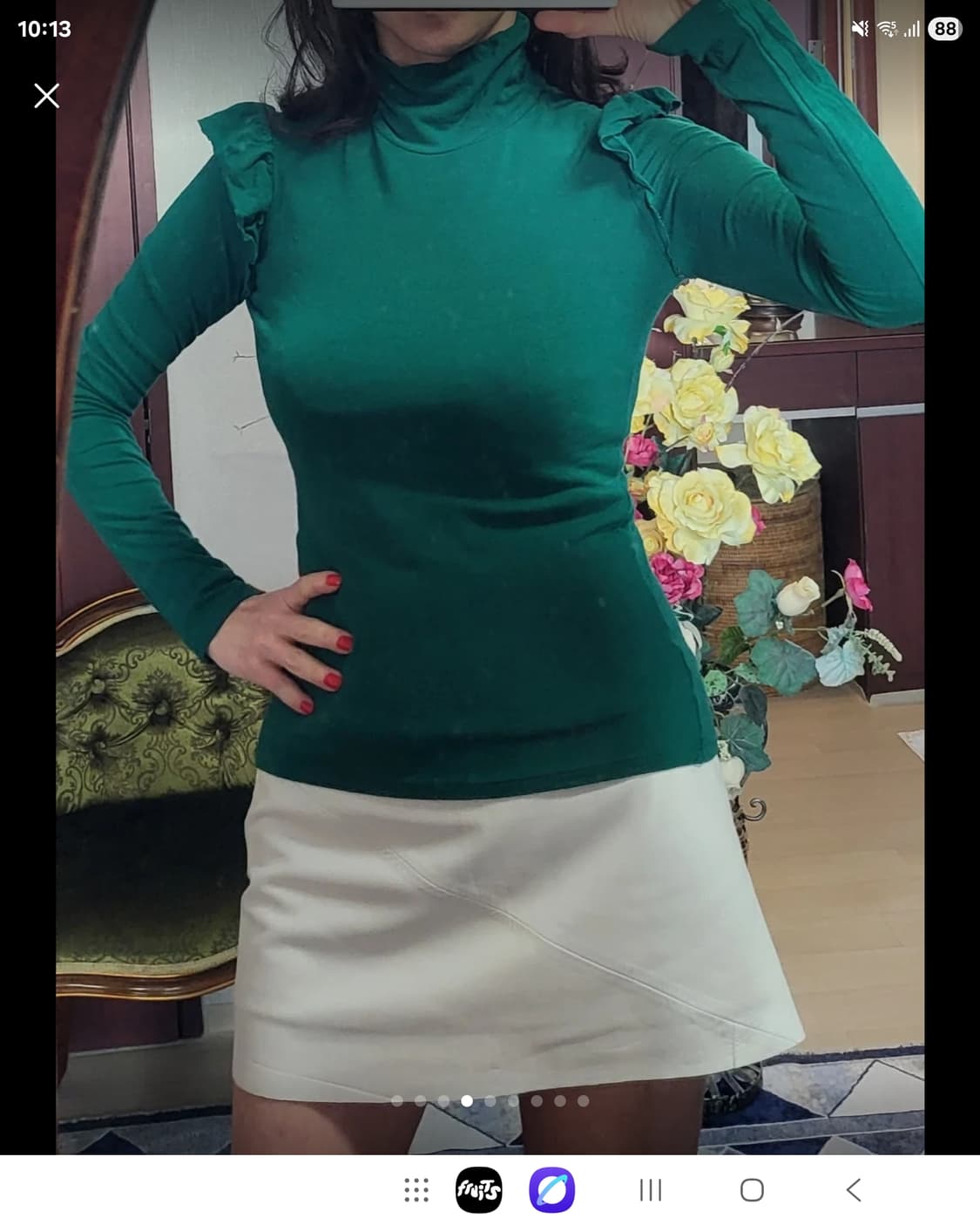 프랑스 모르간 모달 셔츠 그린 상품이미지4