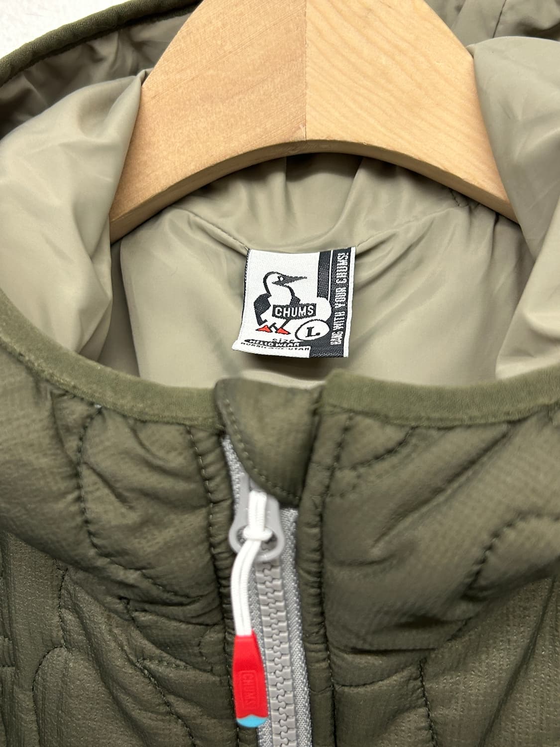 JPN CHUMS Booby 퀼팅 후드 자켓 카키 상품이미지4