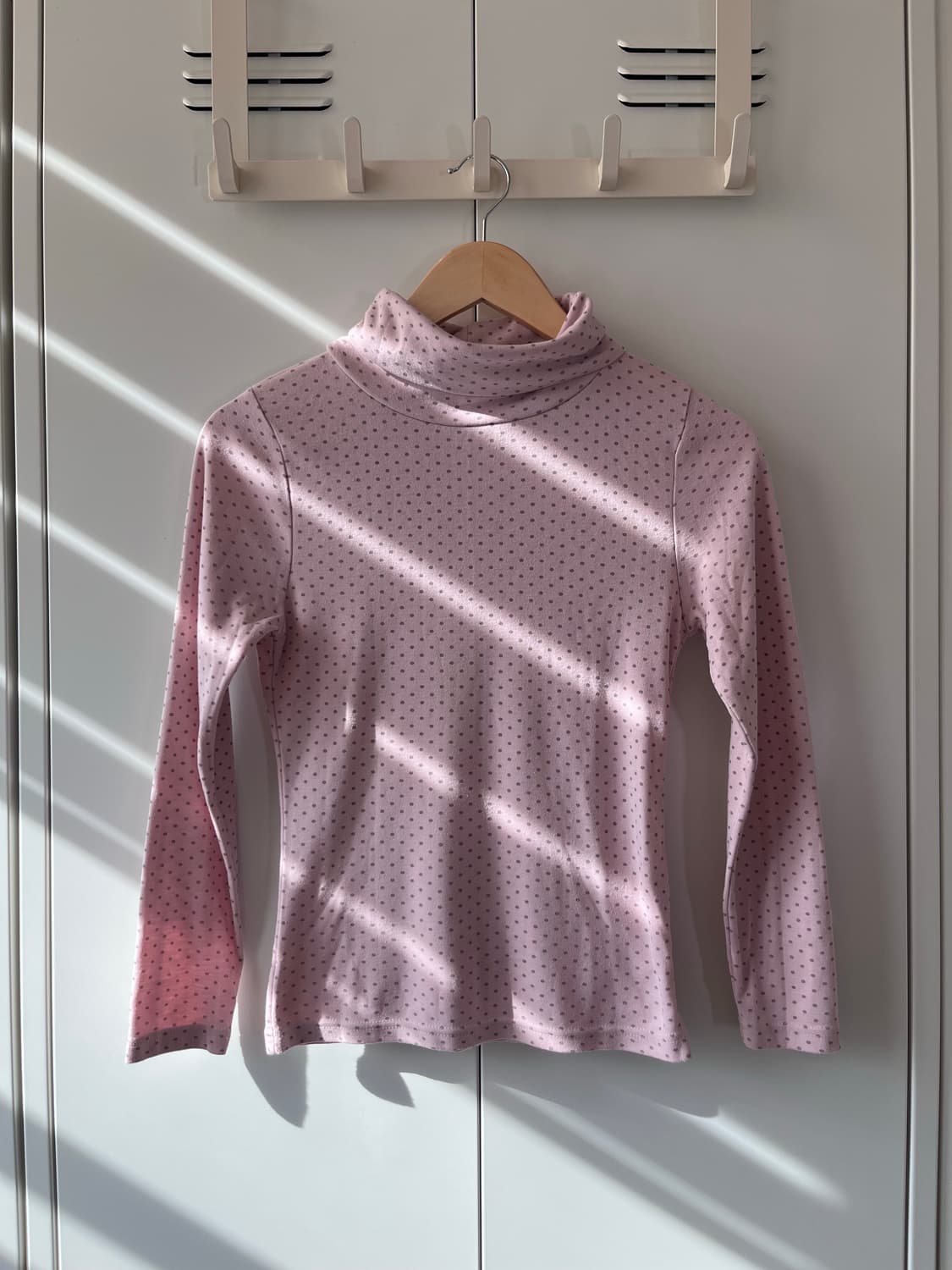 Fleur & parfum 핑크 도트 목폴라 롱슬리브 상품이미지1