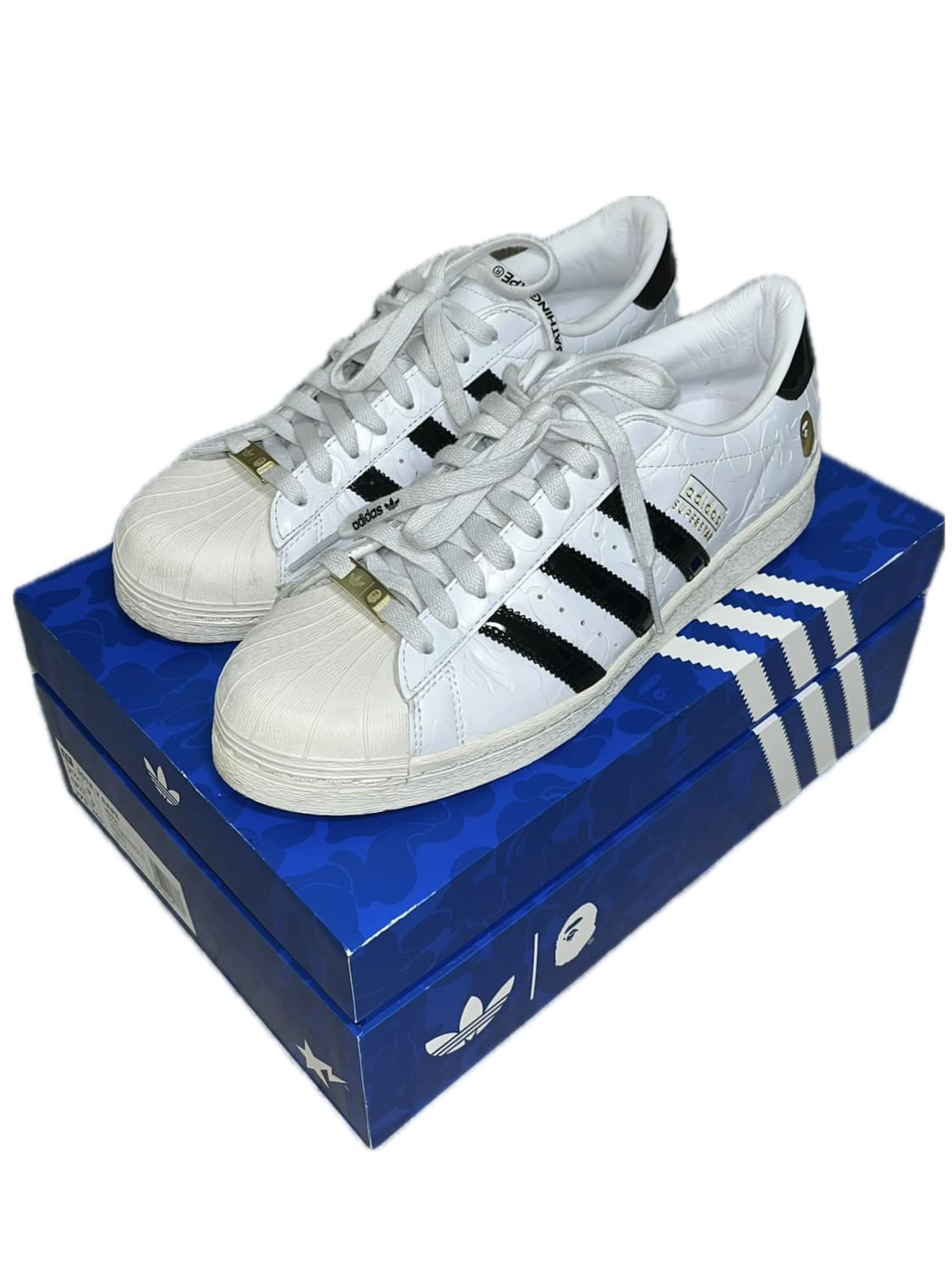 베이프X아디다스 슈퍼스타 빈티지 클라우드 화이트 코어 블랙 상품이미지2