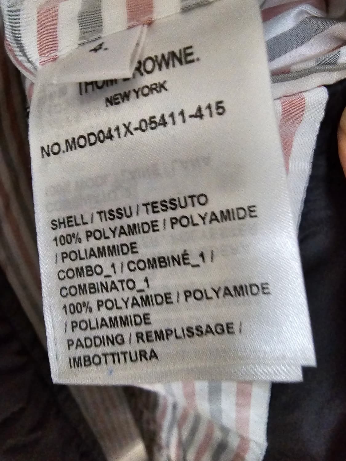 톰브라운 23fw 4바 사선완장 후드 다운필드 롱패딩(4/정품) 상품이미지7