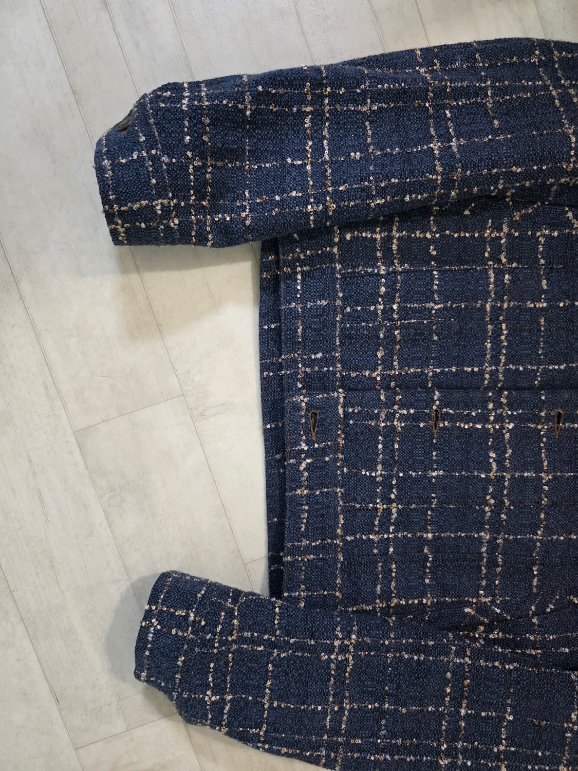 엘무드 호크 트위드 트러커 자켓 블루진 44 상품이미지4